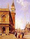 Square Canvas Paintings - St Mark's Square, Venice